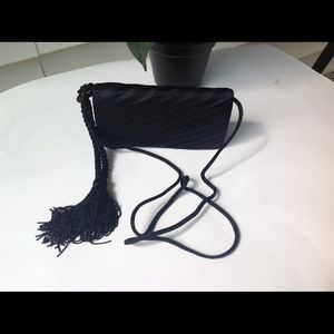 Black Fabric Clutch Purse